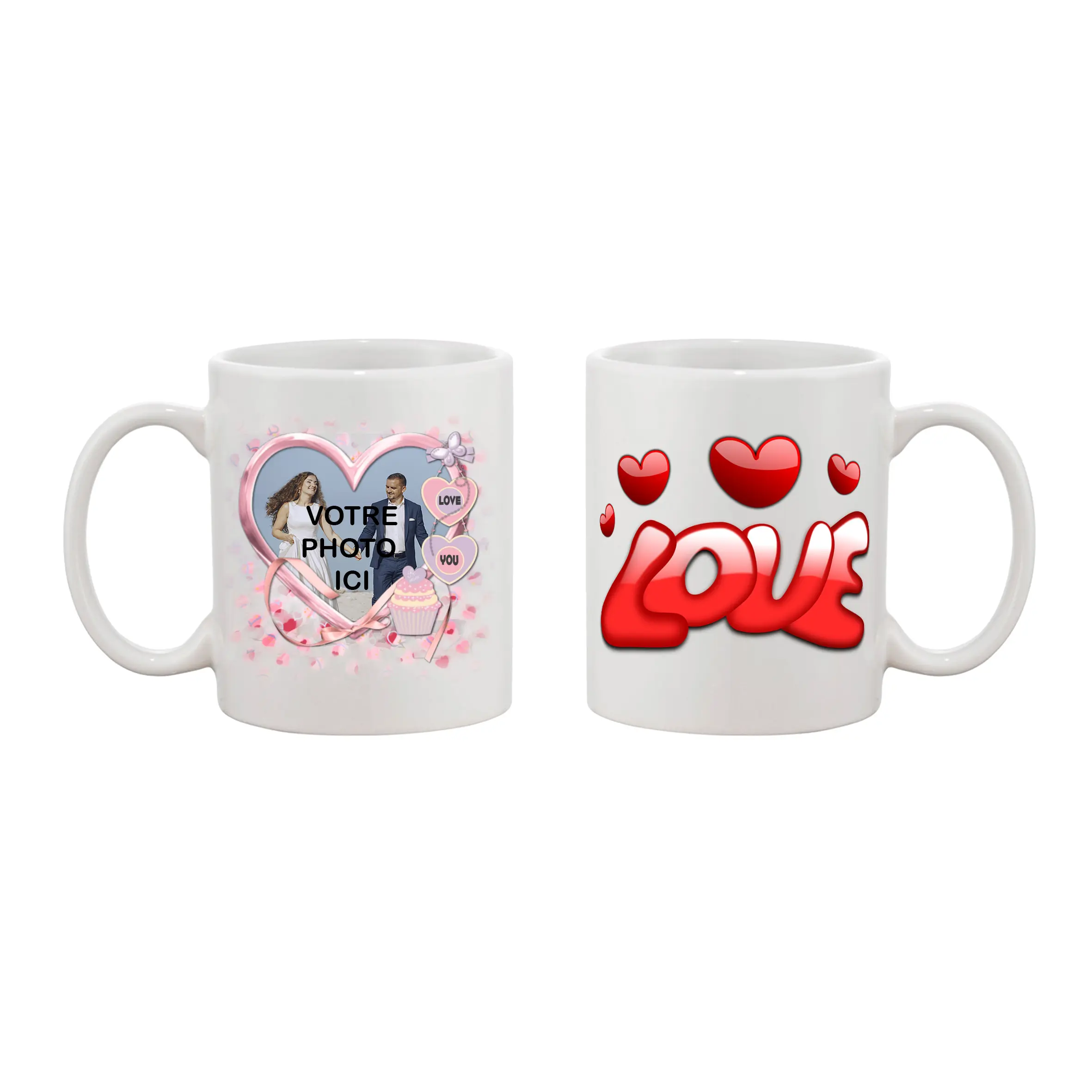 Mug personnalisé avec photo et message , idée cadeau romantique - Tournai - Les Merveilles d'amandine
